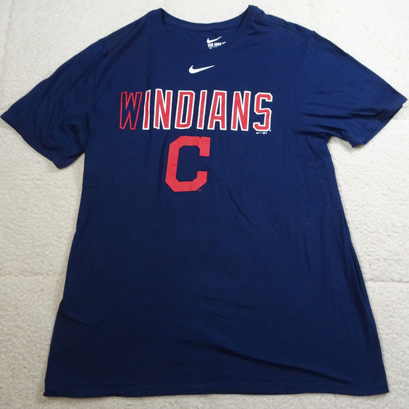MLB Cleveland Indians Blue Tee "WIndians" Size Lg - Picture 1 of 5